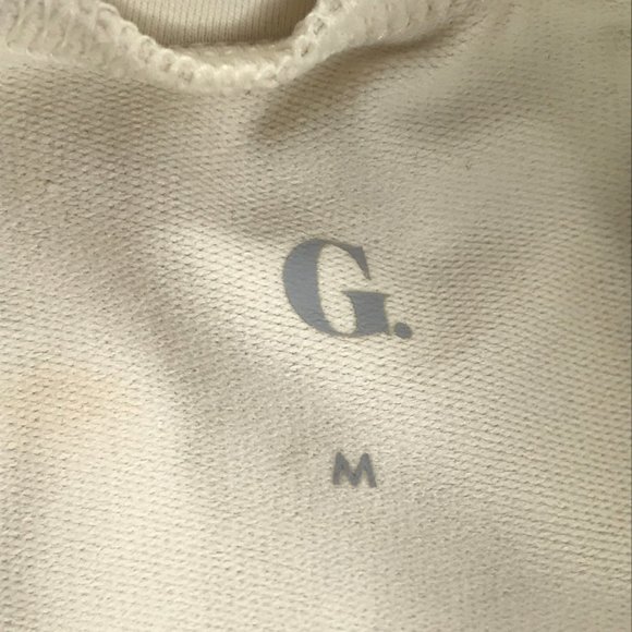 G. Goop Long Sleeve Shirt Ivory Cinchable Sleeves Women's Medium Gwenyth Paltrow - Picture 3 of 13